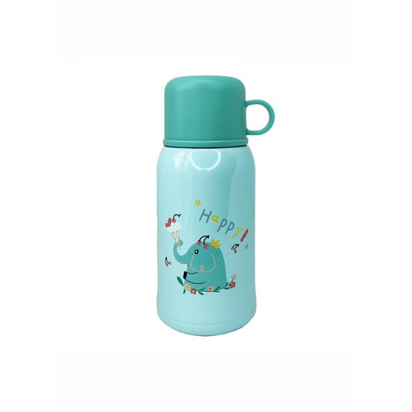 Термос-поильник с силиконовой трубочкой MGZ-0318(Turquoise) чашкой, в чехле с ремешком, 550 мл