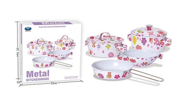 Детский набор посуды «Kitchenware» 620-B5(White) кастрюля, сковородка