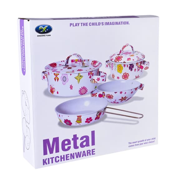 Детский набор посуды «Kitchenware» 620-B5(White) кастрюля, сковородка
