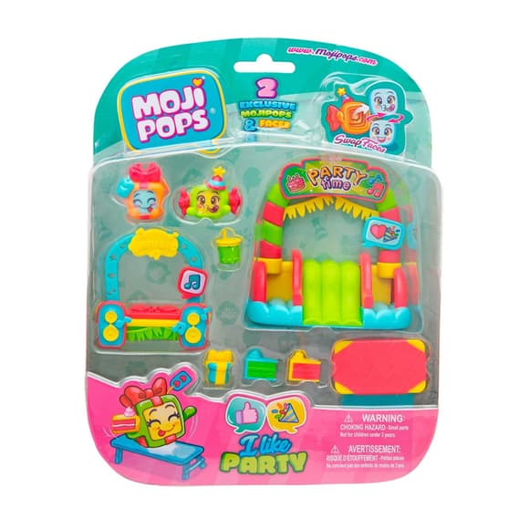 Детский игровой набор "Вечеринка" Moji Pops PMPSB216IN40 в ассортименте, аксессуары и 2 фигурки
