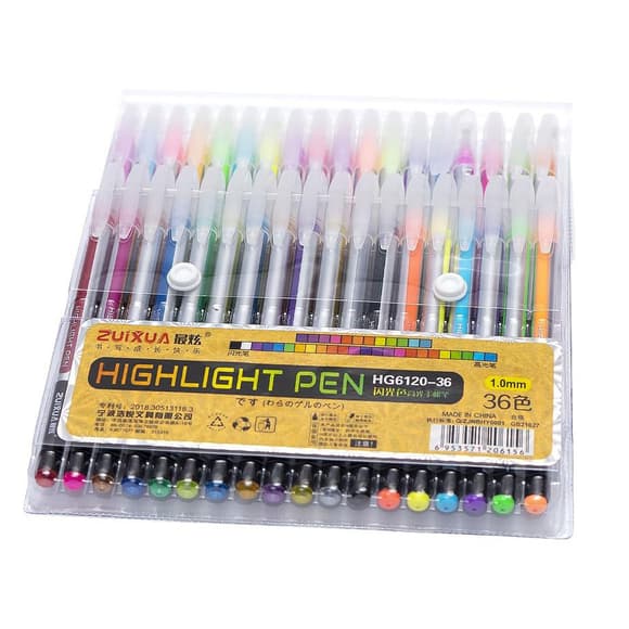 Набор гелевых ручек "Highlight Pen" HG6120-36, 36 цветов (116587)