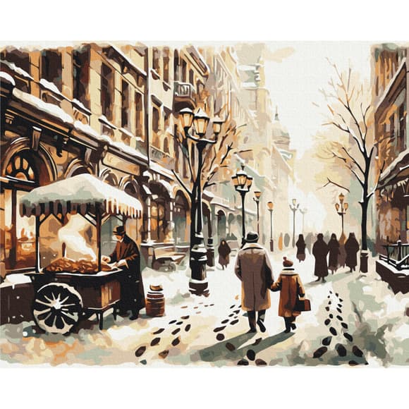 Картина по номерам "Зимний город" BS53844, 40х50 см