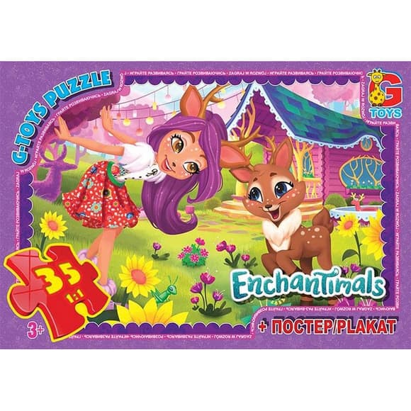 Дитячий пазл класичний "Enchantimals" EA211 постер 35 елементів