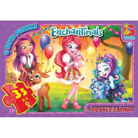 Детский пазл классический "Enchantimals" EA212 плакат 35 элементов