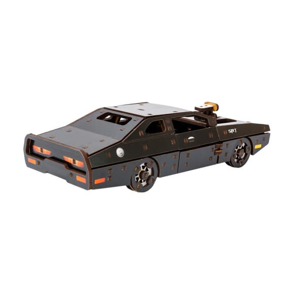 Деревянный 3D конструктор "Fast Furious" Puz-62519, 125 деталей, черный