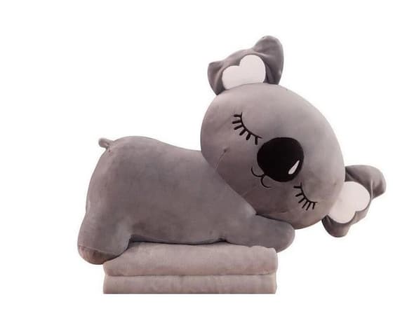 Детская мягкая игрушка "Коала" L1129(Grey) игрушка с пледом, размер 50 см