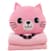 Детская мягкая игрушка "Кошечка" L1128(Pink) игрушка с пледом, размер 40 см