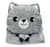 Детская мягкая игрушка "Кошечка" L1128(Grey) игрушка с пледом, размер 40 см