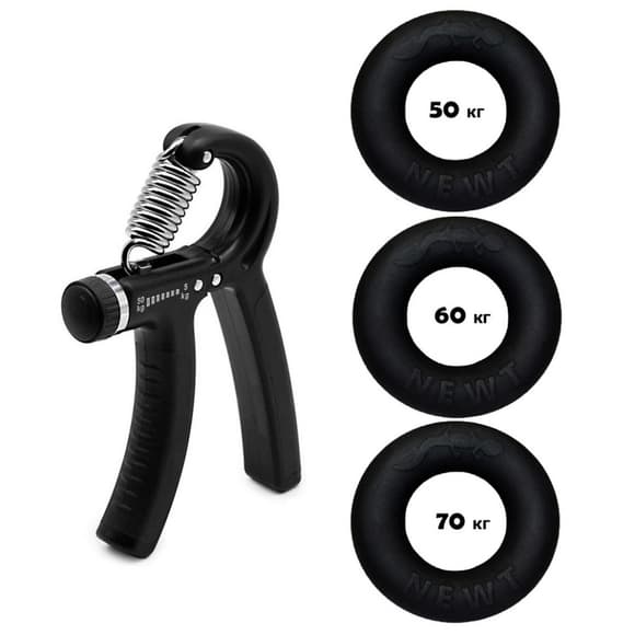 Набор кистевых эспандеров кольцо+эспандер ножницы Power Grip Set3 NE-1589-60
