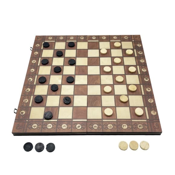 Набор настольных игр "Шахматы, нарды, шашки 3 в 1" Set1 NE-LG-11 игровое поле 40х40 см