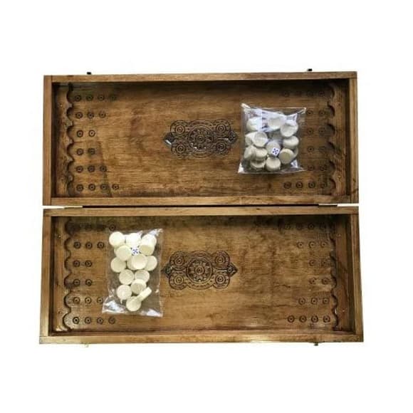 Нарды деревянные ручной работы Backgammon 1 NR - 5244, 32 фишки двух цветов
