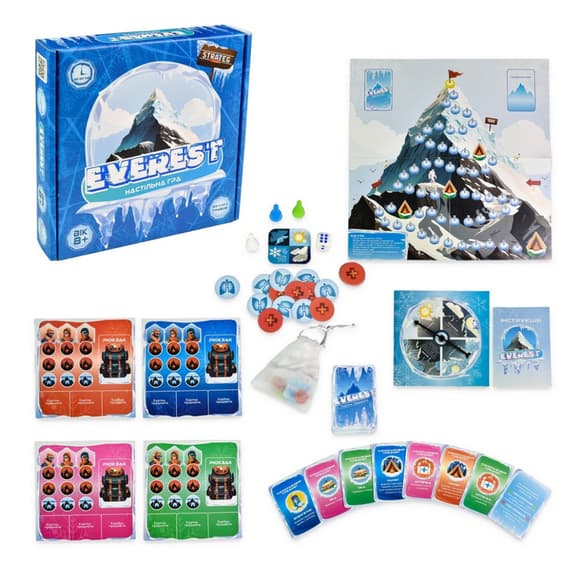 Карточная игра "Everest" 30417 карточки 110 штук, жетоны 37 штук
