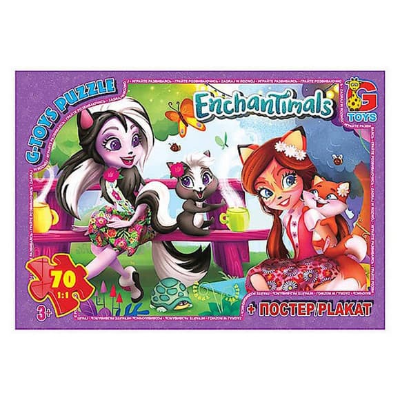 Детский пазл "Enchantimals" EA214 плакат 70 элементов