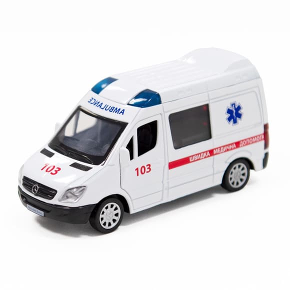 Автомодель детская Скорая помощь MERCEDES-BENZ SPRINTER TechnoDrive 250295 инерционная