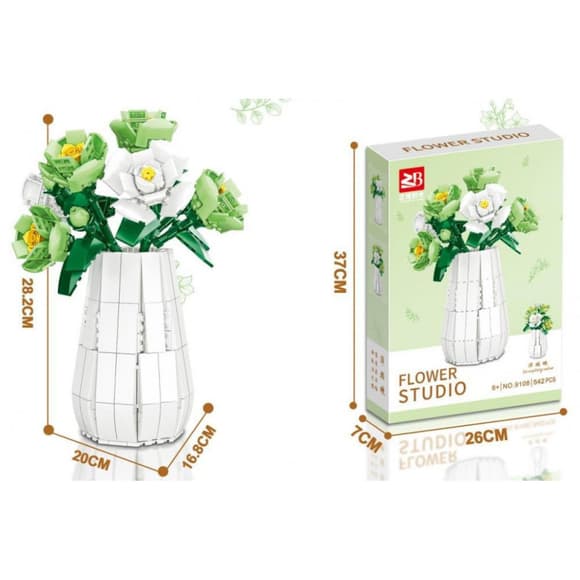 Детский конструктор "Цветы Lacroplatycodon" Flower Studio 9108A 568 деталей