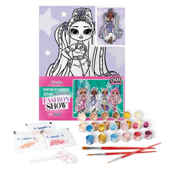Картина по номерам "L.O.L. Surprise! O.M.G. Fashion show Lady Braids" KHO6272, 30х40 см