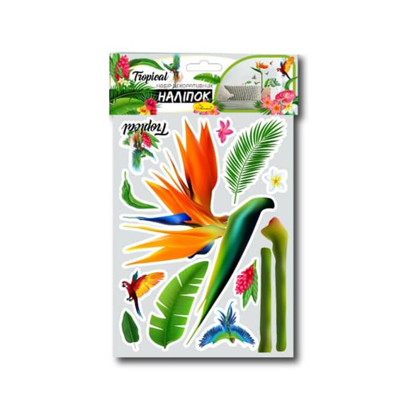 Набор декоративных наклеек А3 "Tropical" НДН-01-4