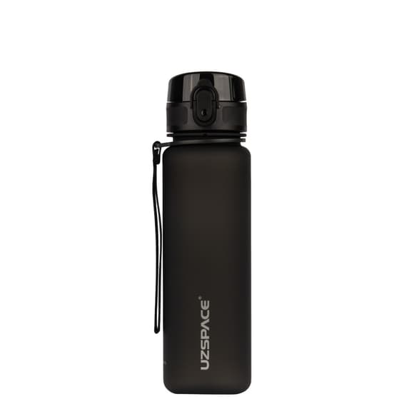 Бутылка для воды UZSPACE 3026(Black) 500 мл, черная
