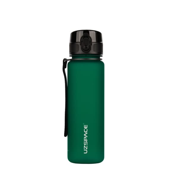 Бутылка для воды UZSPACE 3026(Dark-Green) 500 мл, темно-зеленая