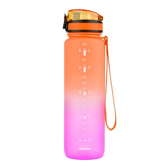 Бутылка для воды UZSPACE 3038(Orange-Pink) 1000 мл, оранжево-розовая