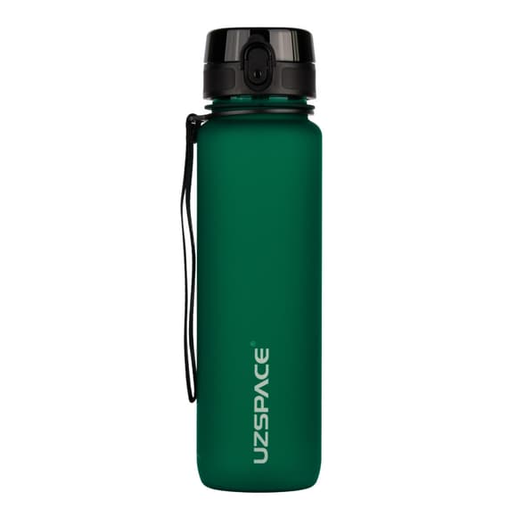 Бутылка для воды UZSPACE 3038(Dark-Green) 1000 мл, темно-зеленая