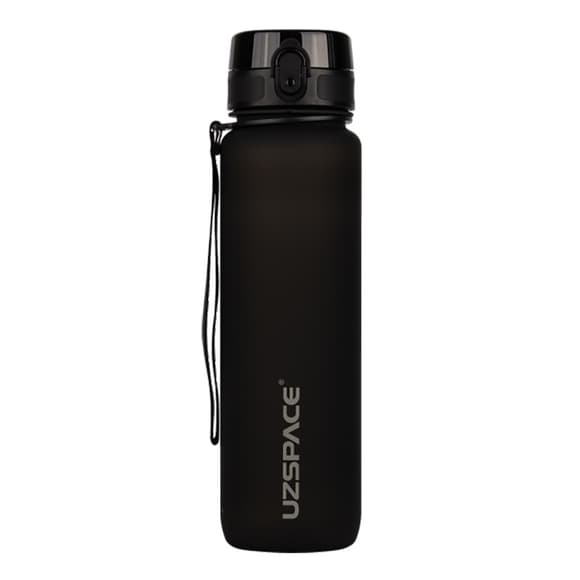 Бутылка для воды UZSPACE 3038(Black) 1000 мл, черная