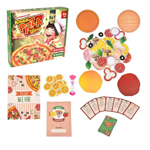 Настольная игра Юный Pizza Шеф 30781 ингредиенты для пиццы 6 рецептов