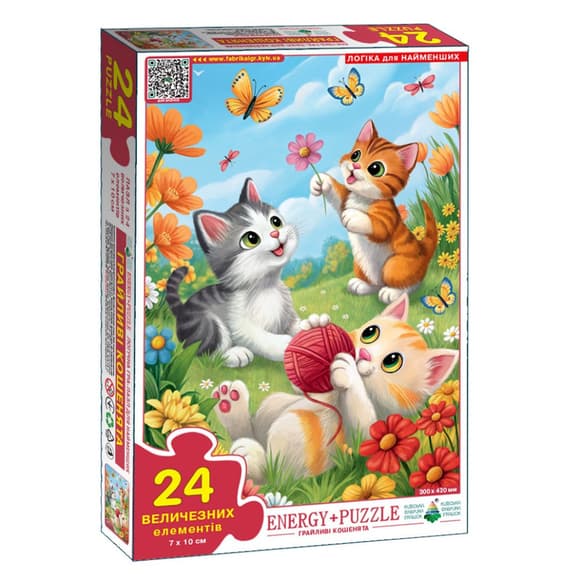 Пазл детский Игривые котята 88243, 24 крупных элемента