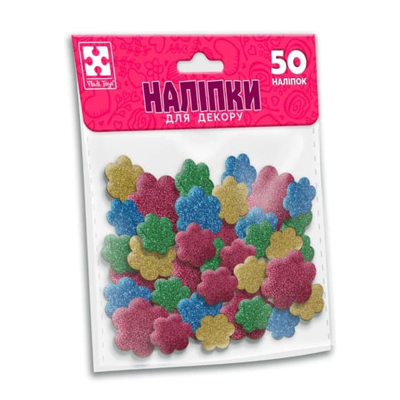 Детский набор мягких наклеек "Цветок" VT4206-54, 50 наклеек