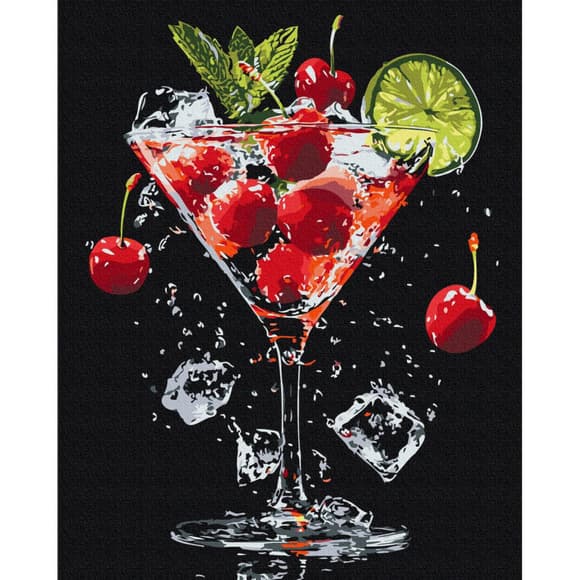 Картина по номерам "Наслаждение в бокале" BS54151, 40х50 см