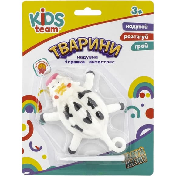 Детская надувная игрушка антистресс Животные "Корова" CKS-10234C_1