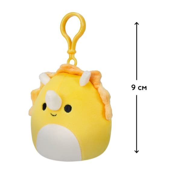 Мягкая игрушка на клипсе "Трицератопс" Squishmallows SQCP00216, 9 см