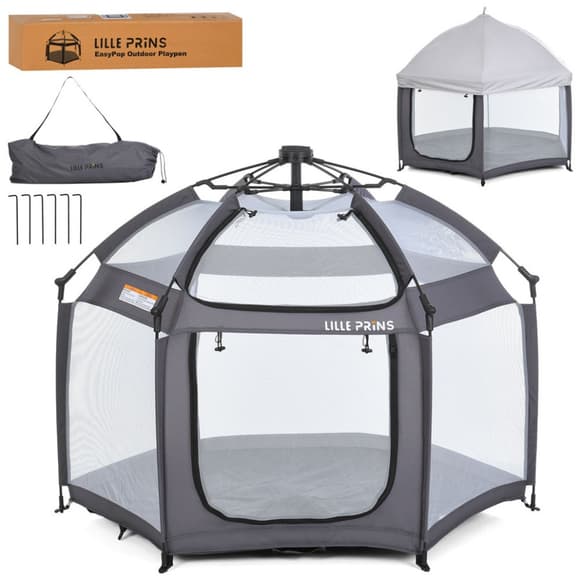 Детская платка манеж MR 1515 Platinum Grey 140х124х110 см