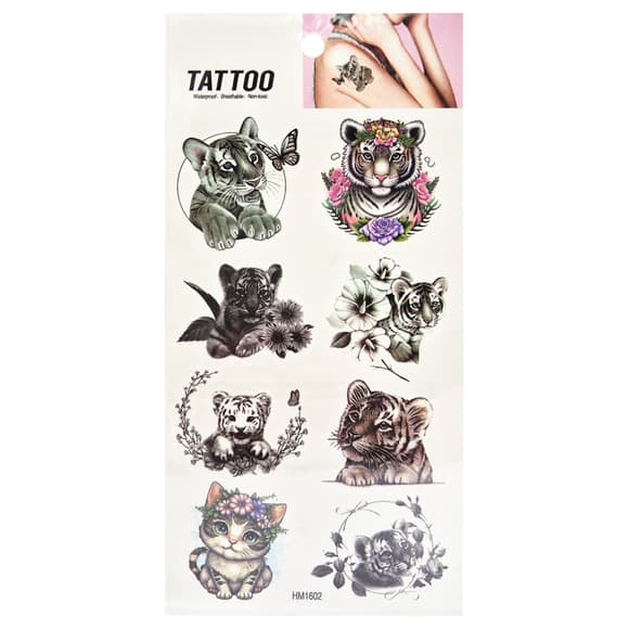 Тимчасове татуювання "Грийливі тигренята Tattoo" 1020-HM1602