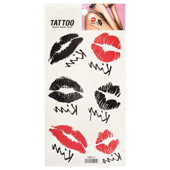 Временная татуировка "Kiss Tattoo" 1020-HM541 красно-черный