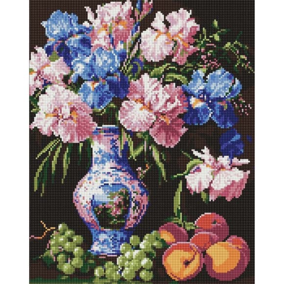 Алмазная мозаика "Красота ирисов" ©sophiia_іllustrations AMO8123, 40х50 см 
