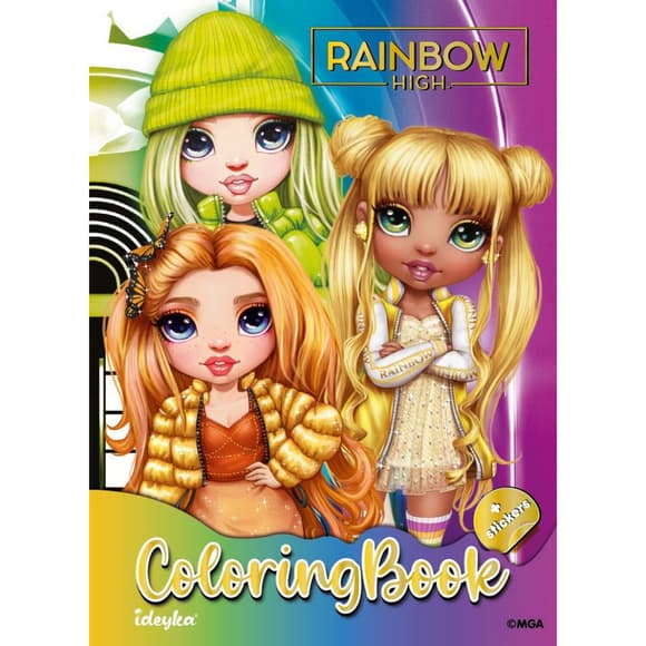 Детская книга-раскраска "Rainbow" LCB10 со стикерами