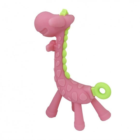 Силиконовый прорезыватель "Жираф" MGZ-0423(Pink) без футляра 