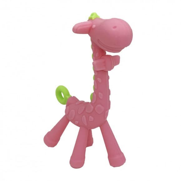 Силиконовый прорезыватель "Жираф" MGZ-0423(Pink) без футляра 