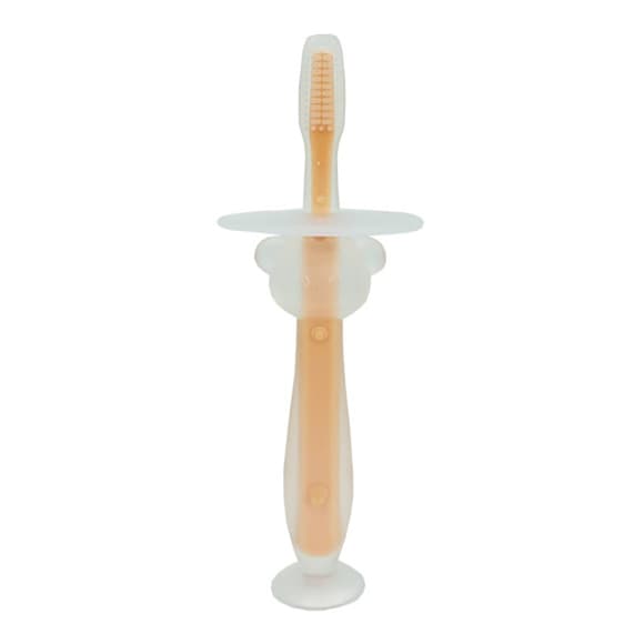 Силиконовая зубная щетка Mumlove MGZ-0707(Peach) с ограничителем