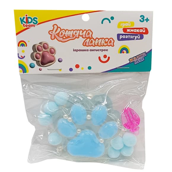 Антистресс Сквиш "Мягкие кошачьи лапки" CKS-FB-60971_3 блакитна