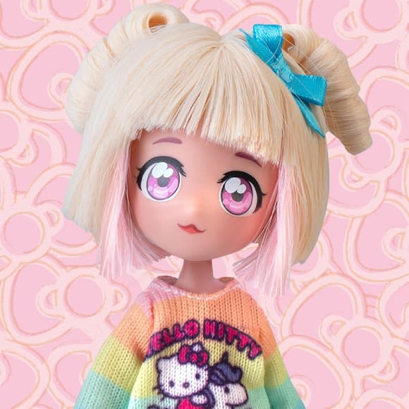 Детская кукла "Стильная Конфетка-единорог" 4SF Manga Dolls HKTF2000 серии "Hello Kitty"
