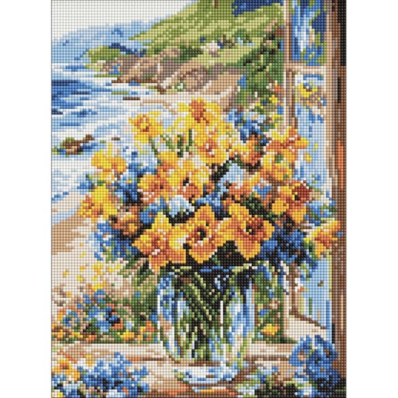 Алмазная мозаика "Цветочное побережье" ©art_selena_ua AMO8153, 30x40см 