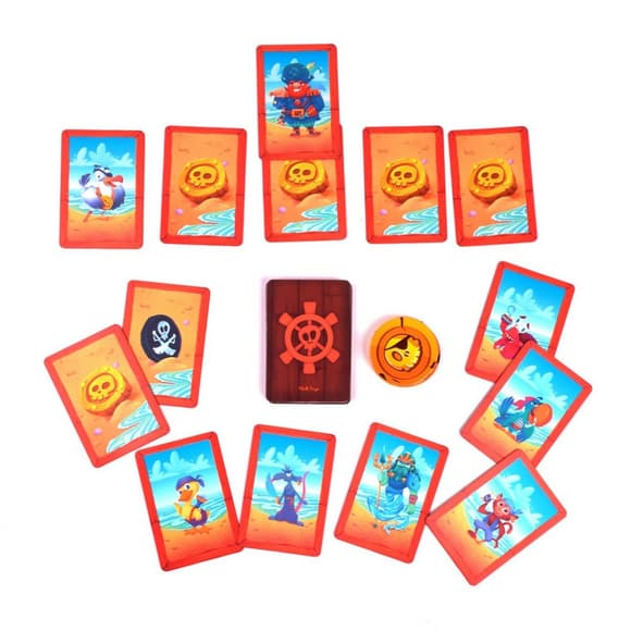 Детская карточная игра "Карррамба пираты! Vladi Toys" VT8077-07, 50 карт 12 монет, правила игры