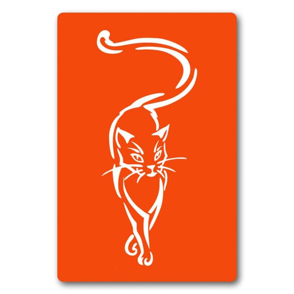 Трафарет для біо-тату Котик kx001-24*34см, розмір 24х34 см