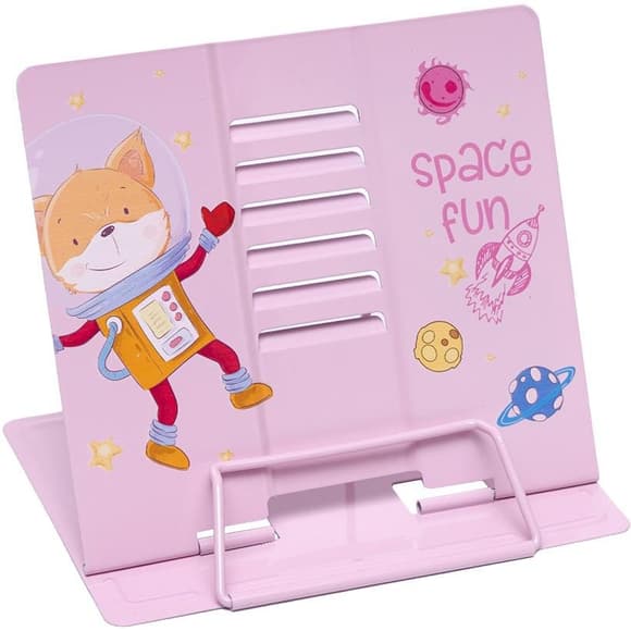 Подставка для книг "Space Fun" LTS-8207(Pink) металлическая 