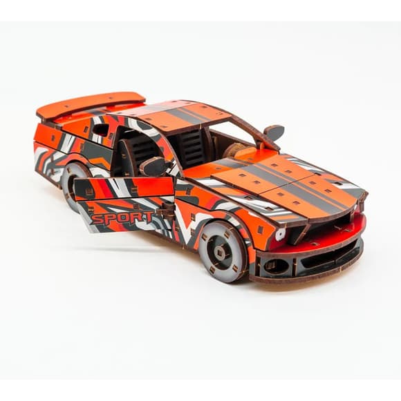 Дерев'яний 3D конструктор Mustang GT Puz-00641, 162 деталей