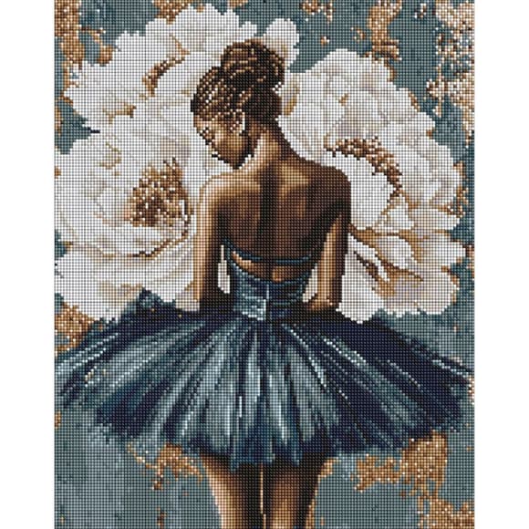 Алмазная мозаика "Балерина с белыми пионами" ©art_selena_ua AMO8352, 40х50 см 