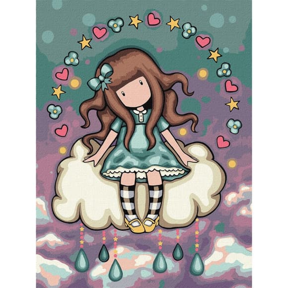 Картина за номерами "April's Showers Santoro Gorjuss Collection" KHO8672, 30х40 см 
