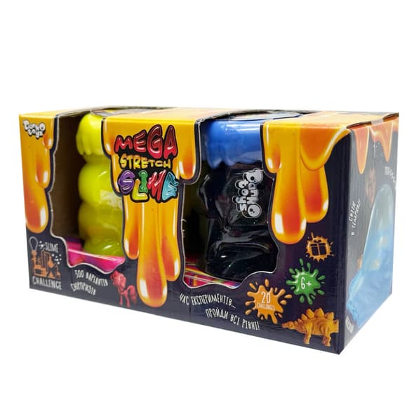 В'язка маса "Mega Stretch Slime" SLM-11-01U(Yellow-Blue) 2 банки